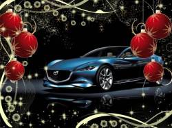 Праздничные обои Новогодние обои Mazda Shinari