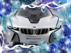 Праздничные обои Новогодние обои BMW Vision